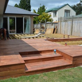 Kwila deck construction - taking shape